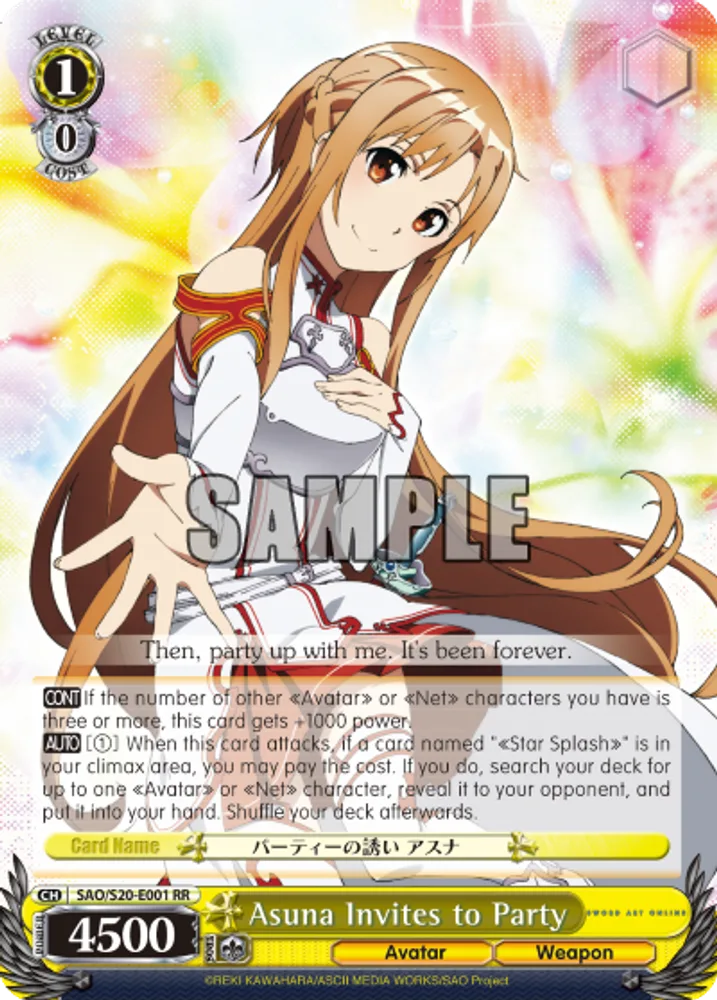 Asuna Invites to Party