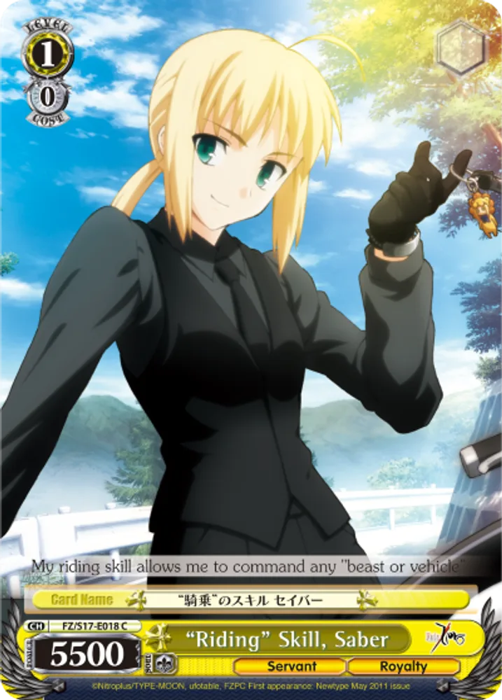 "Riding" Skill, Saber