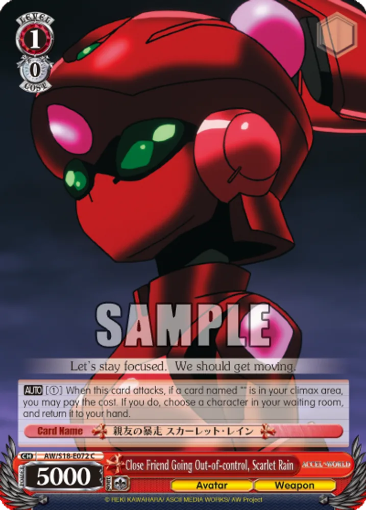 Close Friend Going Out-of-control, Scarlet Rain