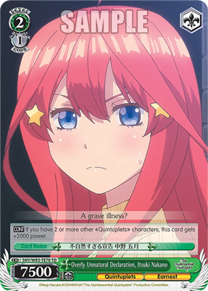 Overly Unnatural Declaration, Itsuki Nakano