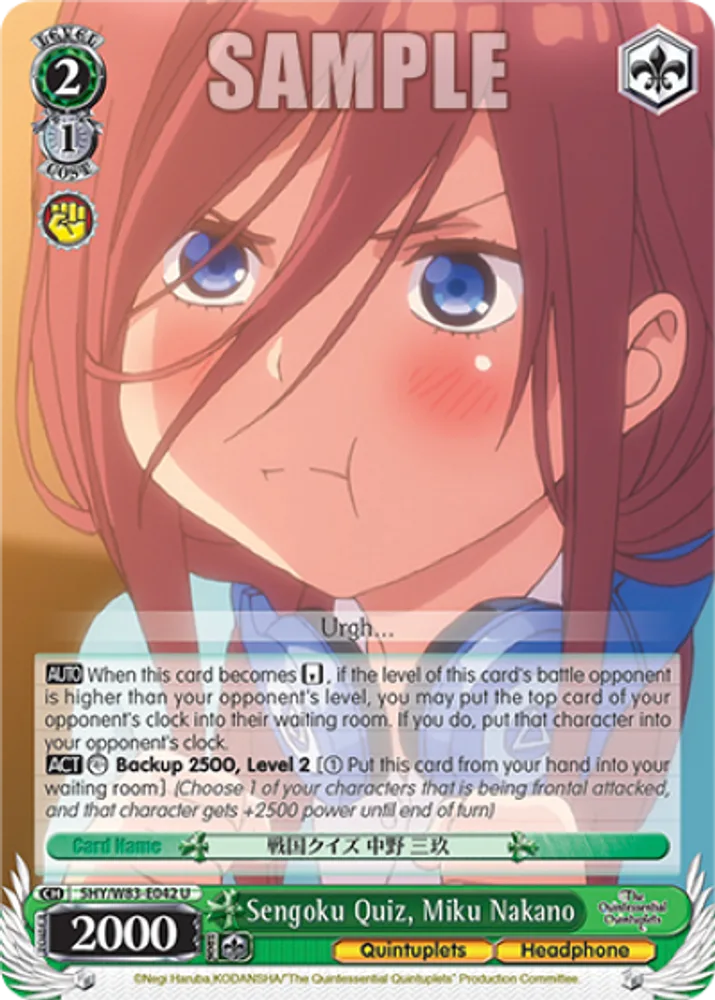 Sengoku Quiz, Miku Nakano