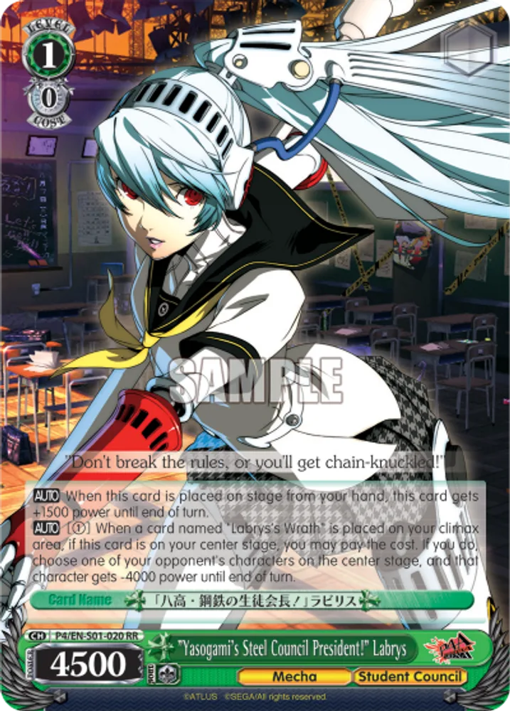 "Yasogami's Steel Council President!" Labrys