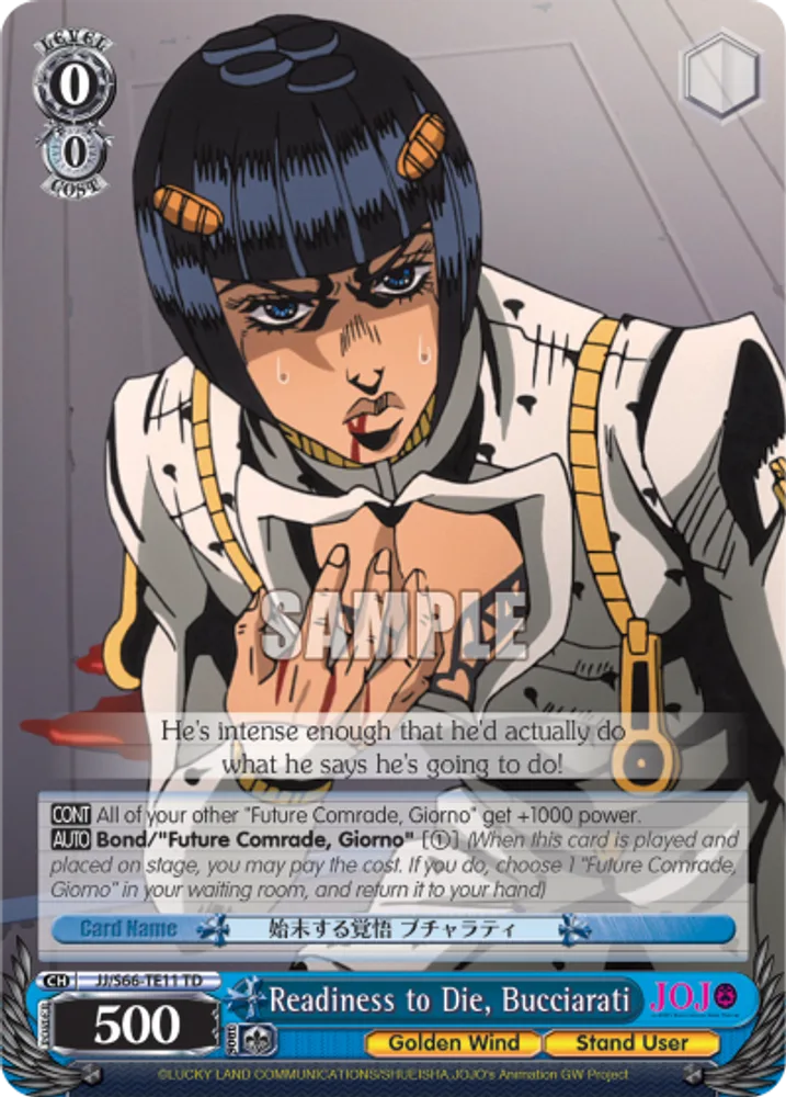 Readiness to Die, Bucciarati