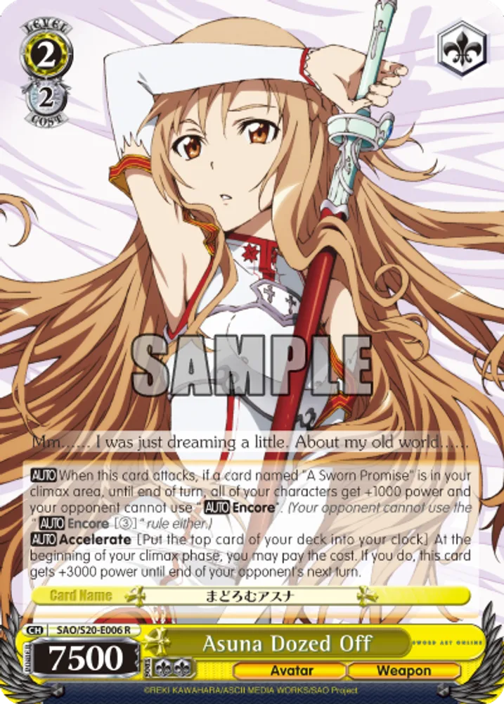 Asuna Dozed Off