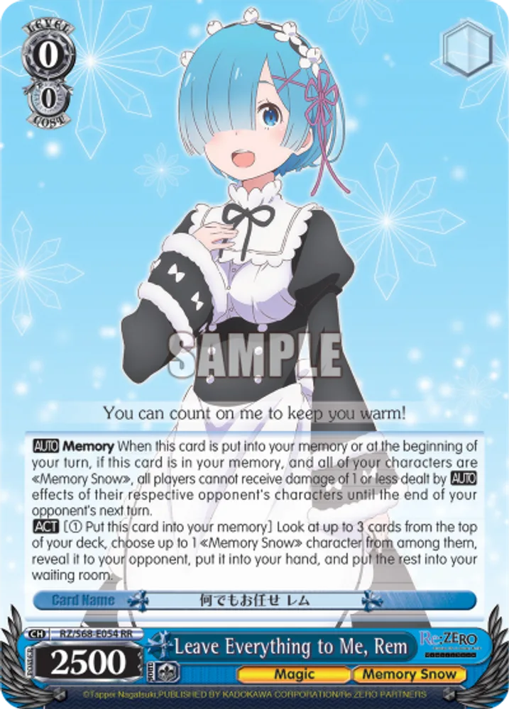 Leave Everything to Me, Rem