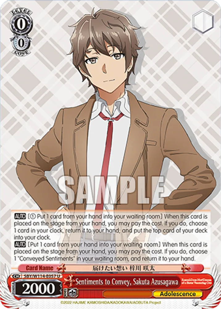 Sentiments to Convey, Sakuta Azusagawa