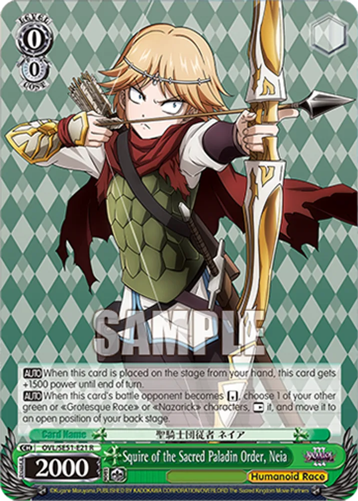 Squire of the Sacred Paladin Order, Neia