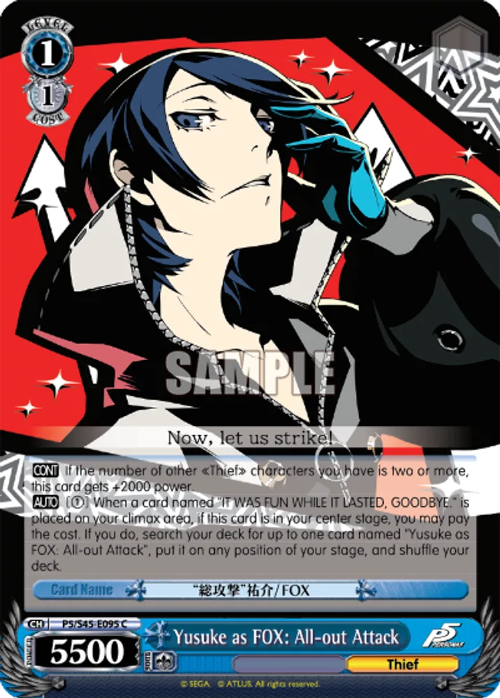 Yusuke as FOX: All-out Attack