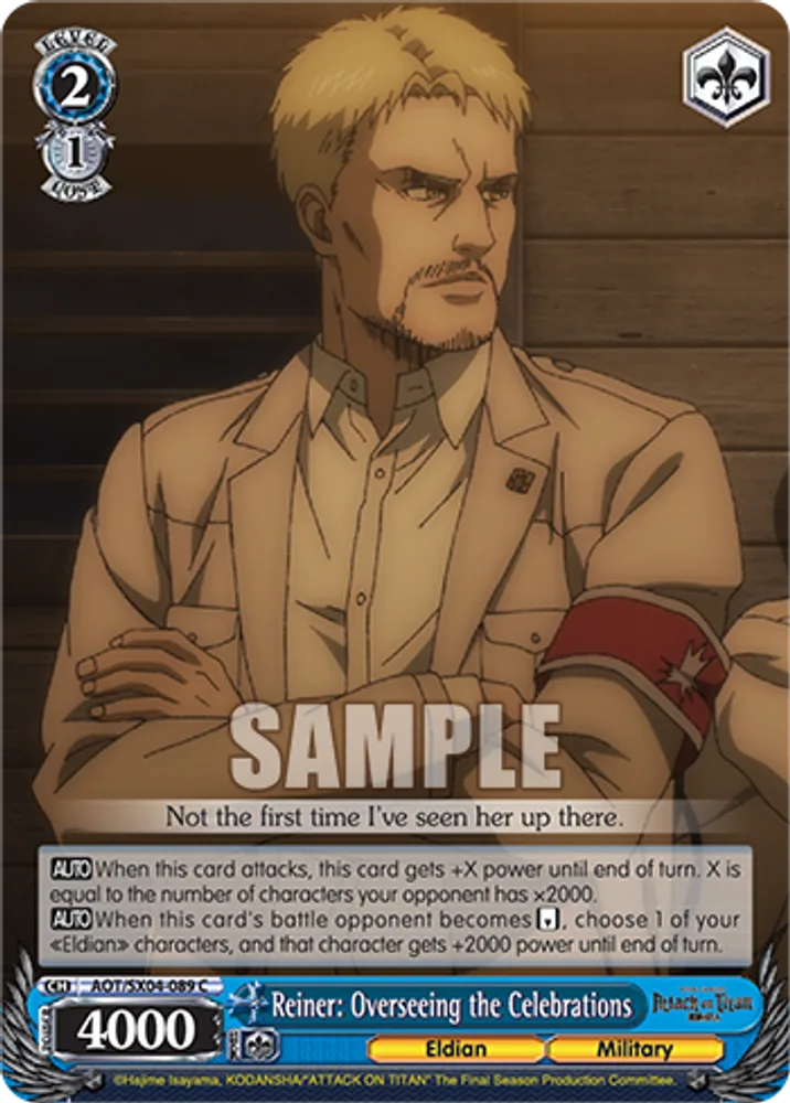 Reiner: Overseeing the Celebrations