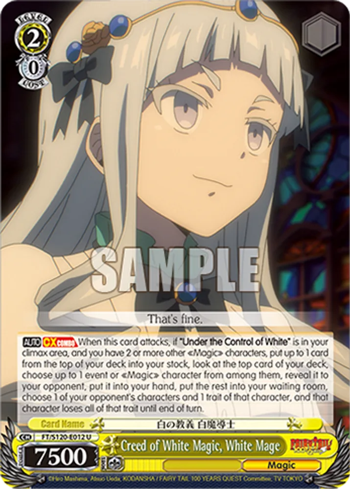 Creed of White Magic, White Mage