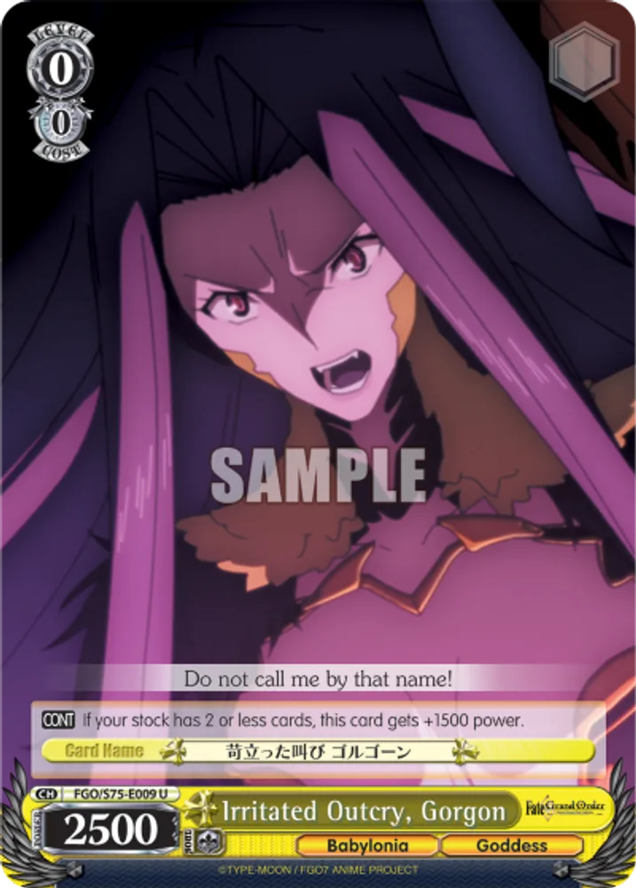 Irritated Outcry, Gorgon