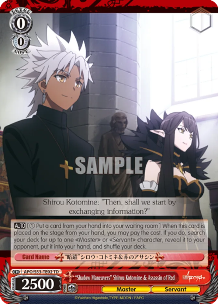"Shadow Maneuvers" Shirou Kotomine & Assassin of Red
