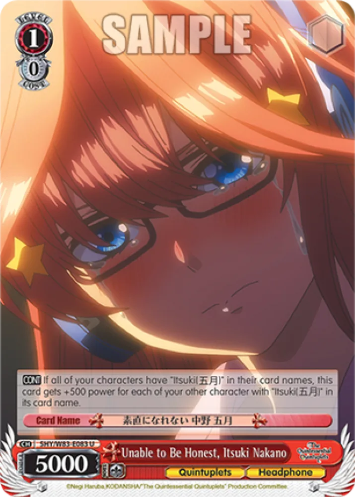 Unable to Be Honest, Itsuki Nakano