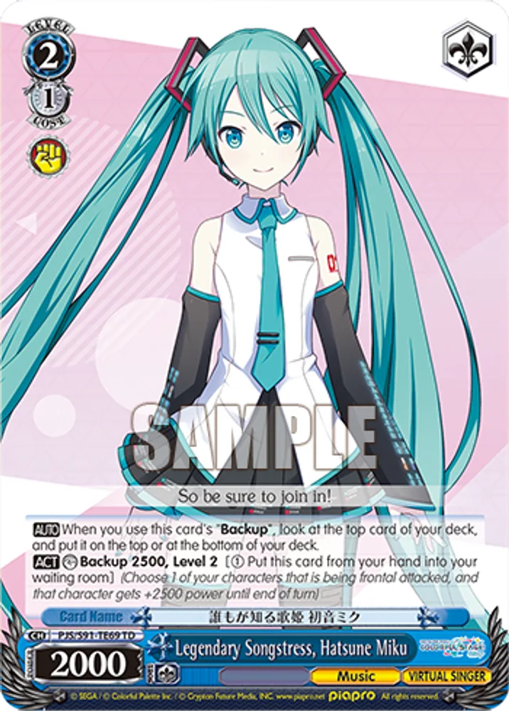 Legendary Songstress, Hatsune Miku