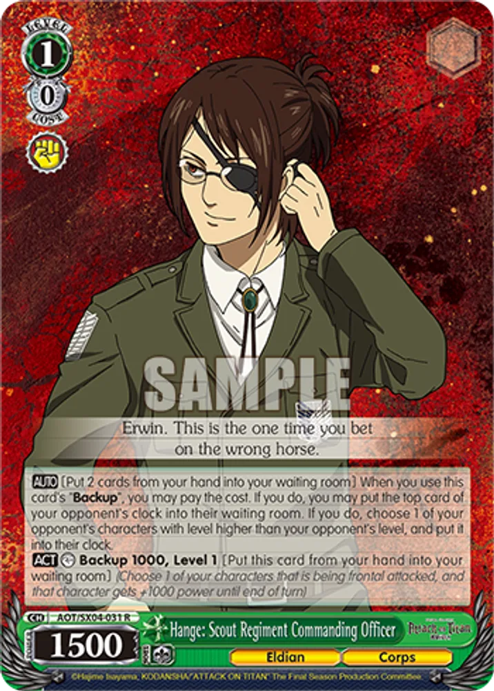 Hange: Scout Regiment Commanding Officer