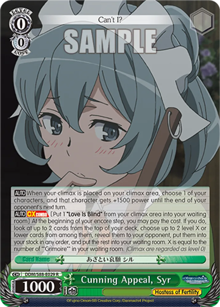 Cunning Appeal, Syr