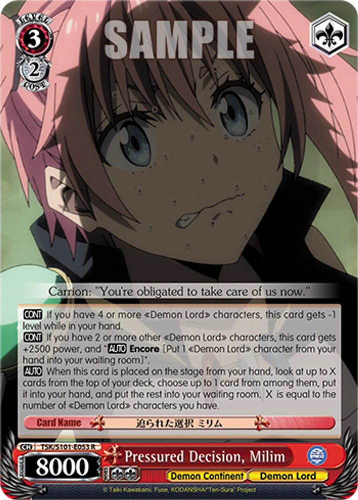 Pressured Decision, Milim