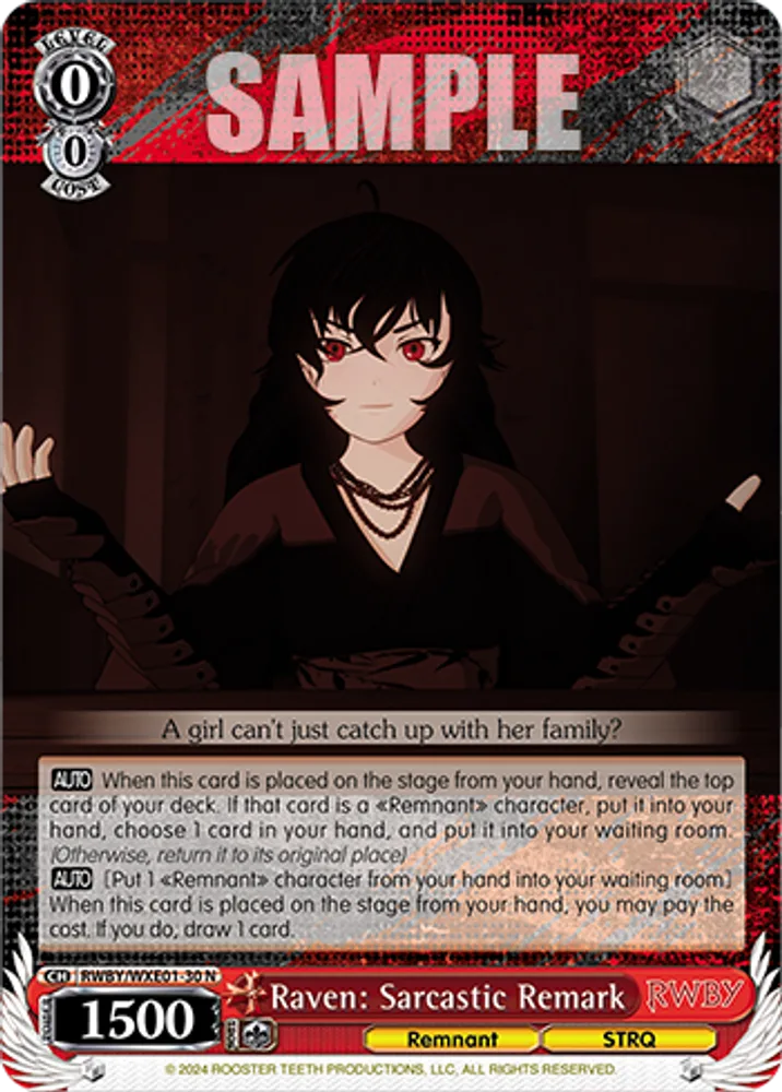 Raven: Sarcastic Remark