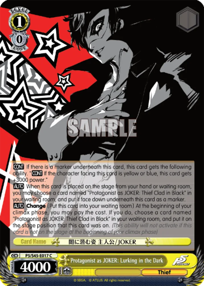 Protagonist as JOKER: Lurking in the Dark
