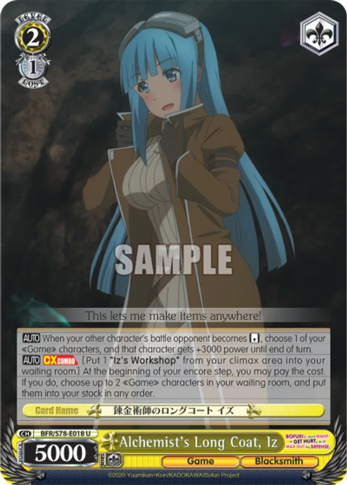Alchemist's Long Coat, Iz