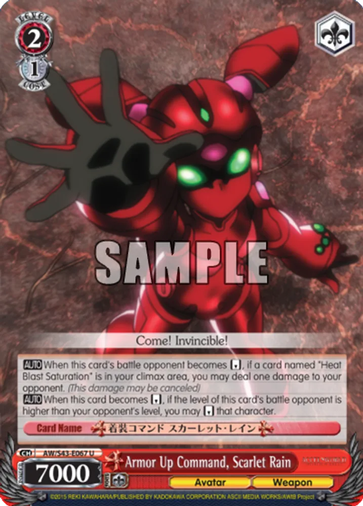 Armor Up Command, Scarlet Rain