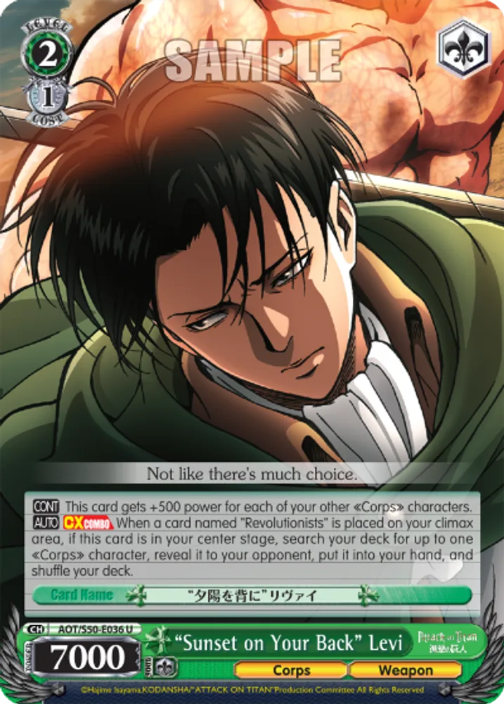 "Sunset on Your Back" Levi