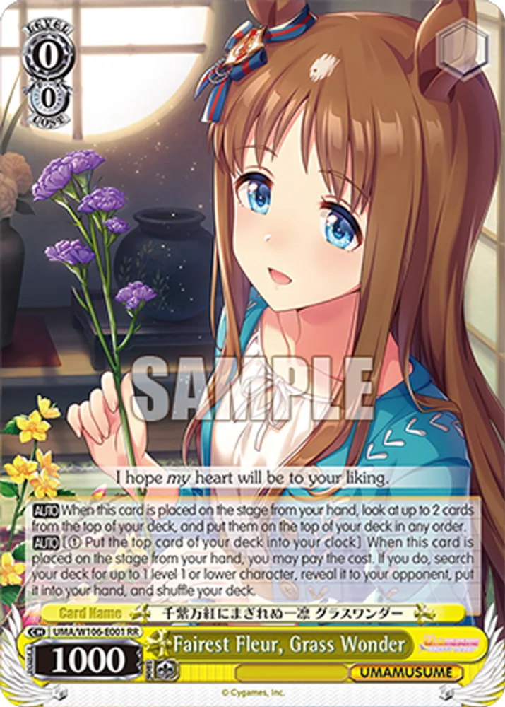 Fairest Fleur, Grass Wonder