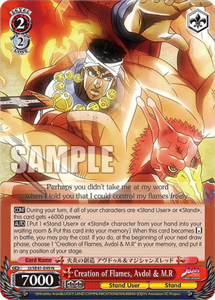 Creation of Flames, Avdol & M.R