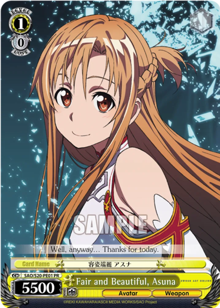 Fair and Beautiful, Asuna