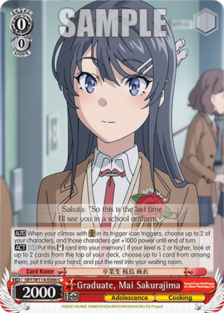 Graduate, Mai Sakurajima