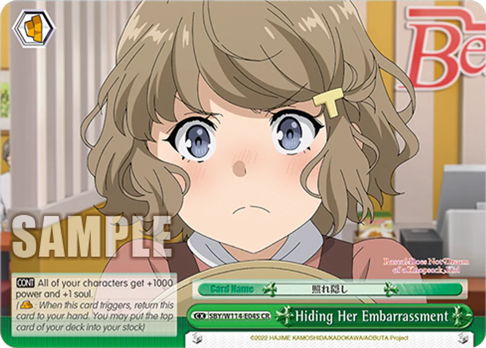 Hiding Her Embarrassment