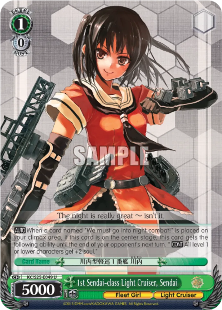 1st Sendai-class Light Cruiser, Sendai