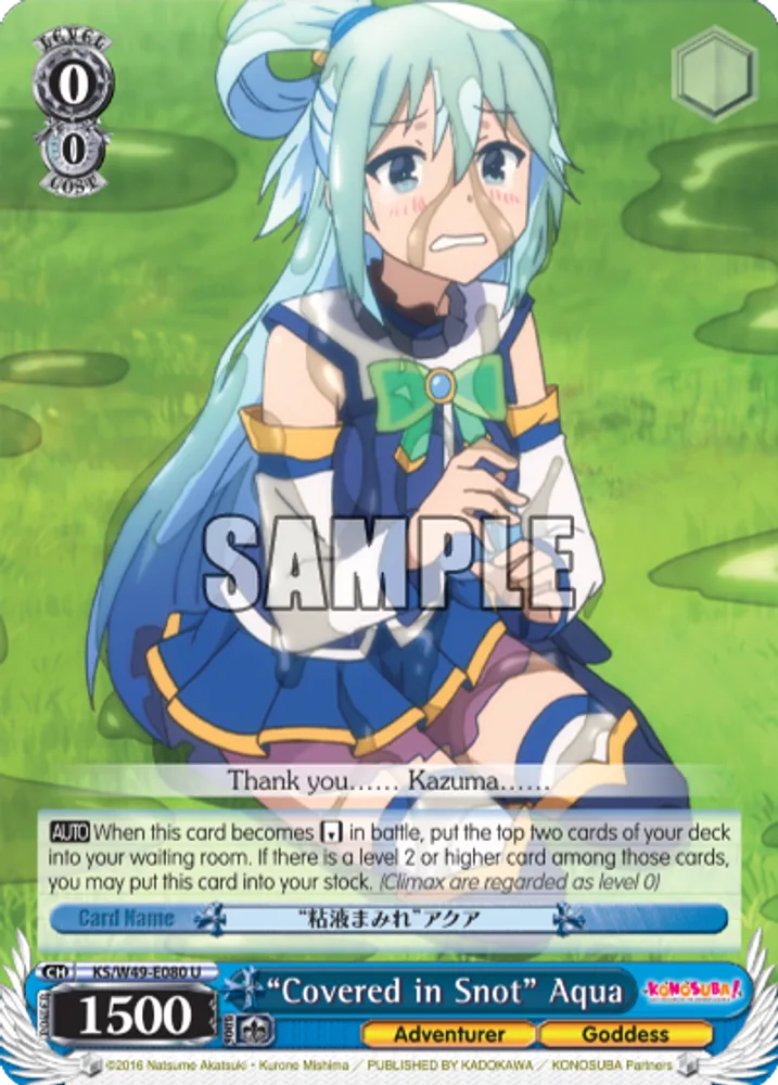 “Covered in Snot” Aqua