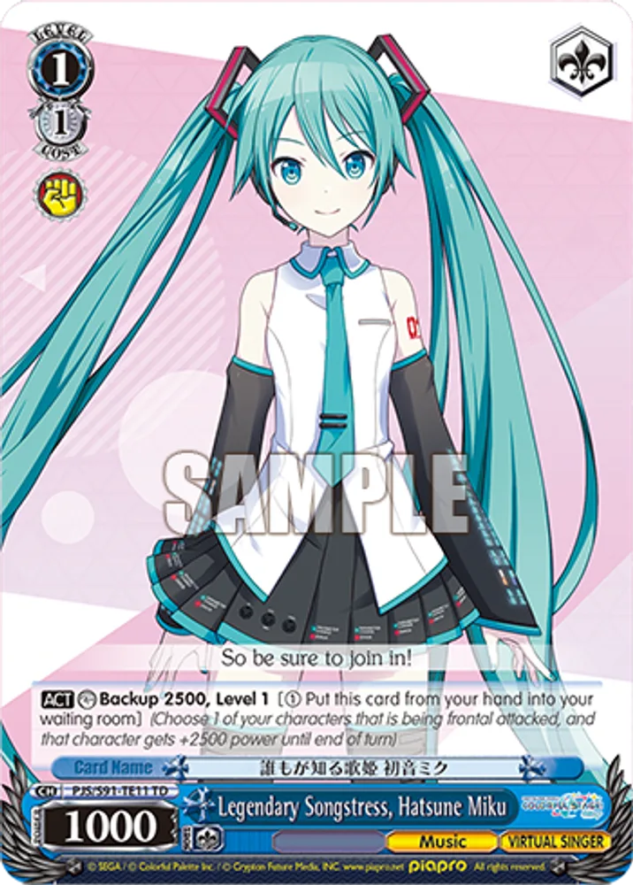 Legendary Songstress, Hatsune Miku