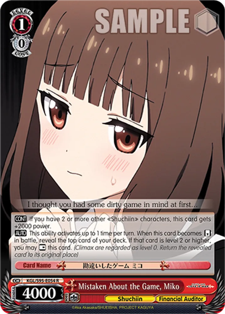 Mistaken About the Game, Miko