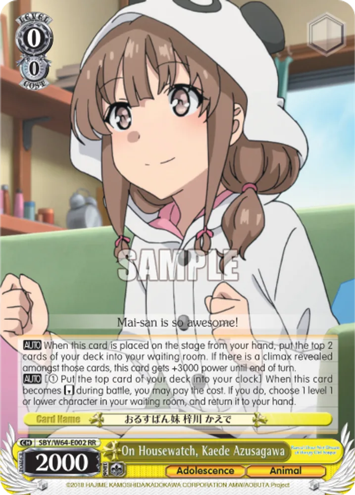 On Housewatch, Kaede Azusagawa