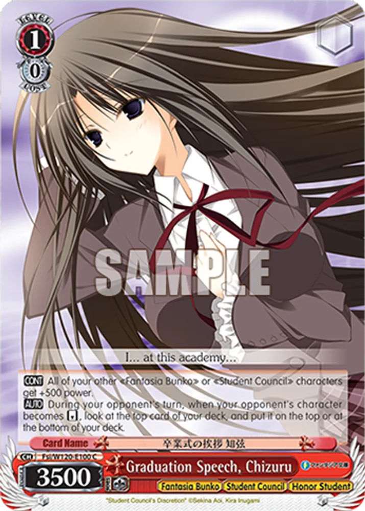 Graduation Speech, Chizuru