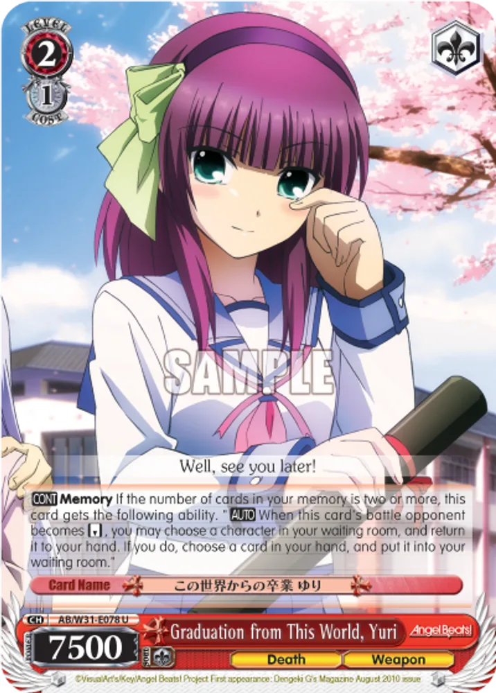 Graduation from This World, Yuri