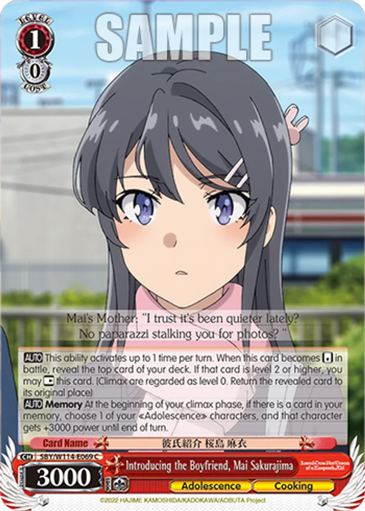Introducing the Boyfriend, Mai Sakurajima
