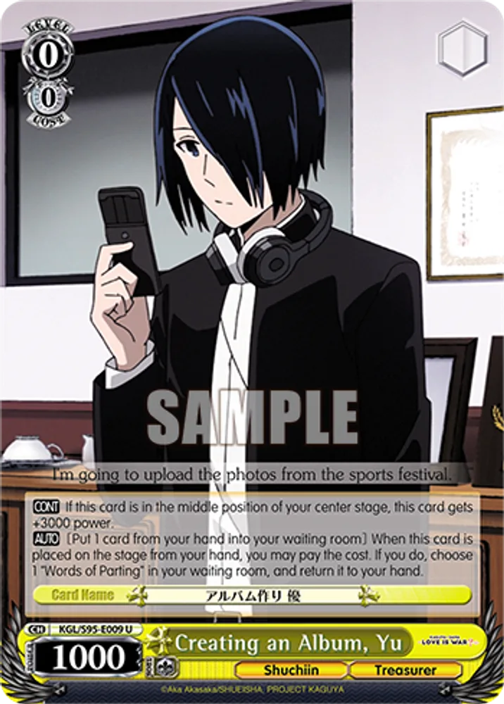 Creating an Album, Yu