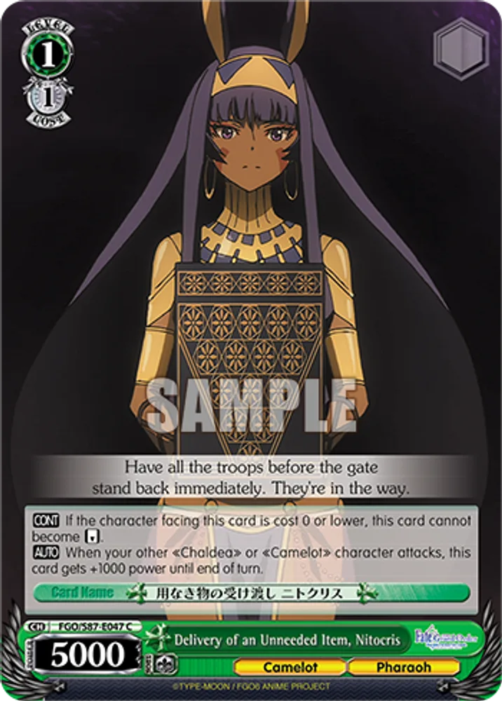 Delivery of an Unneeded Item, Nitocris
