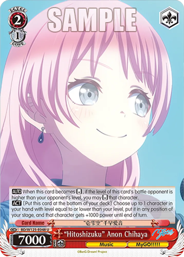 "Hitoshizuku" Anon Chihaya