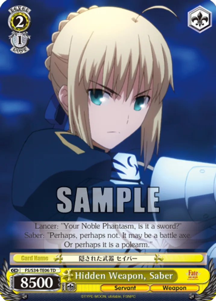 Hidden Weapon, Saber