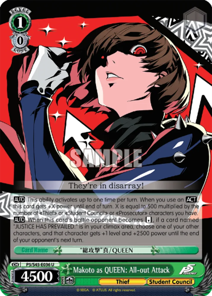 Makoto as QUEEN: All-out Attack