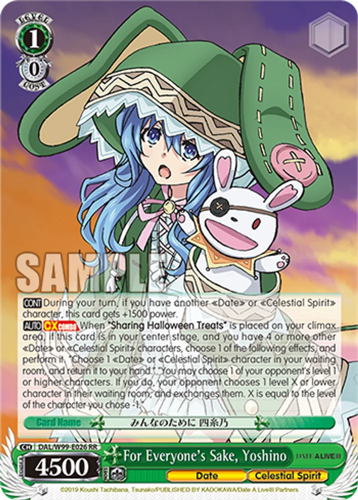 For Everyone's Sake, Yoshino