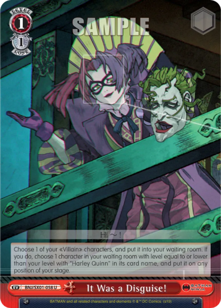 It Was a Disguise!