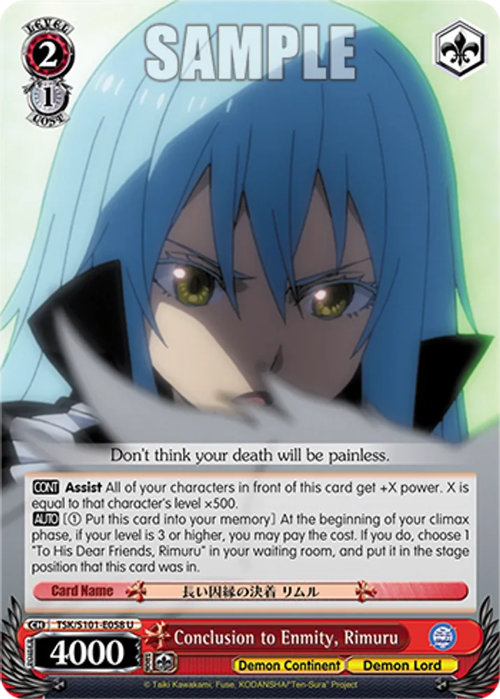 Conclusion to Enmity, Rimuru