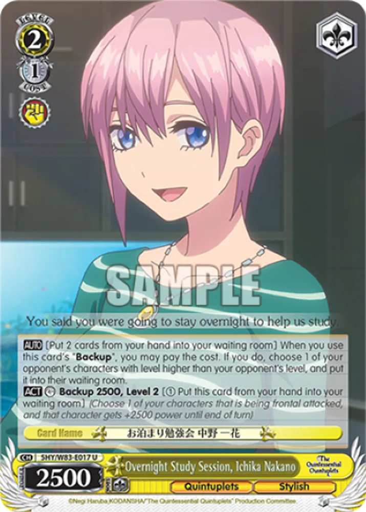 Overnight Study Session, Ichika Nakano
