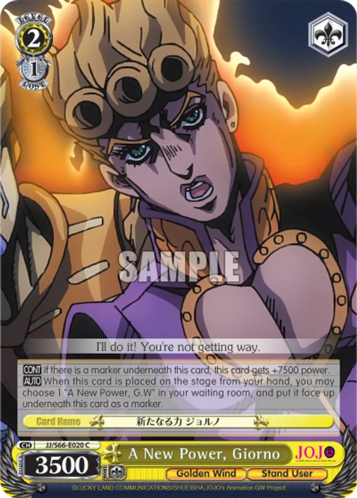A New Power, Giorno