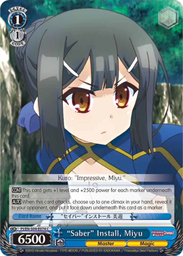 “Saber” Install, Miyu